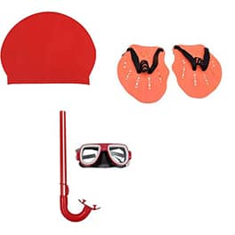 Pack de Natación Completo – Gorra, Máscara, Snorkel y Manopla
